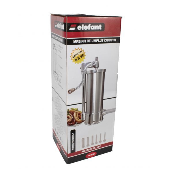 Aparat de Facut Carnati Elefant KY2010, 5 kg, metal/inox, Vertical 6 palnii [6]