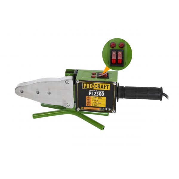 Aparat de lipit tevi PPC, PPR ProCraft PL2300, 2300 W, 300 grade C, trusa lipit tevi cu 6 bac-uri [4]