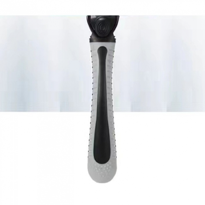 Aparat de Ras Manual, Flippy, din Otel Inoxidabil, Suport Lama + 7 Capete de Schimb Incluse, Cutie pentru Lame, Negru [2]