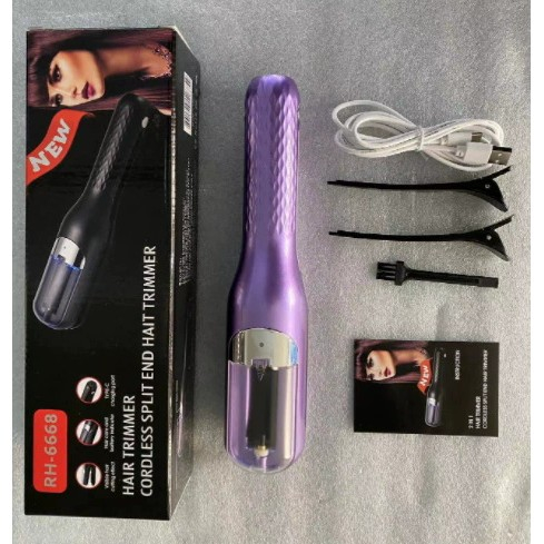 Aparat de Reparare a Varfurilor Despicate, Flippy, Netezirea Firului de Par, din ABS+PC, cu Ioni Negativi, Baterie 500 mAh, 24.8 x 5.3 x 5 cm, Mov [3]