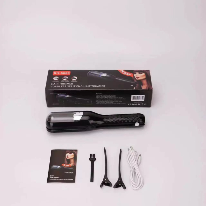 Aparat de Reparare a Varfurilor Despicate, Flippy, Netezirea Firului de Par, din ABS+PC, cu Ioni Negativi, Baterie 500 mAh, 24.8 x 5.3 x 5 cm, Negru [2]