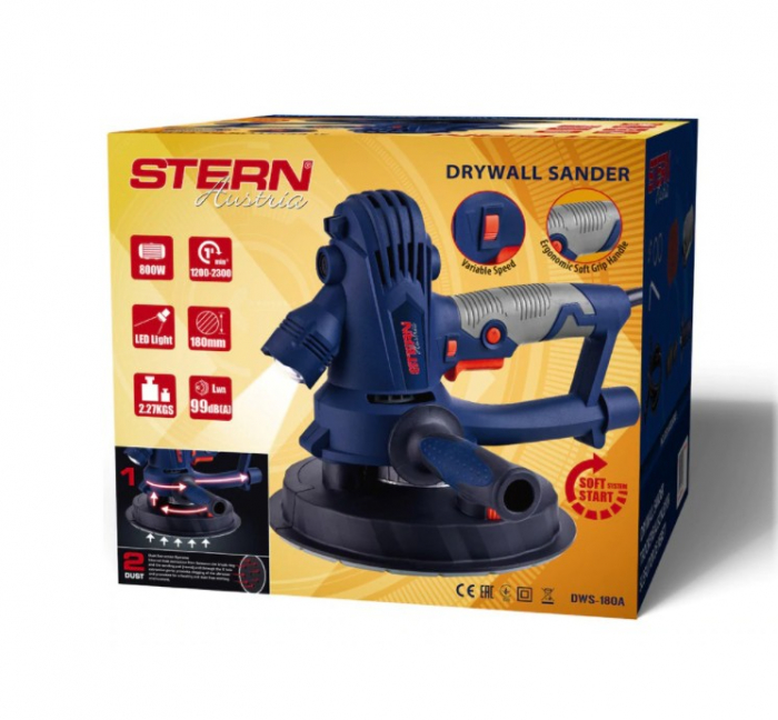 Aparat de slefuit cu banda Stern DWS180A, 1000 W, 2300 Rpm, Ø190 mm [2]