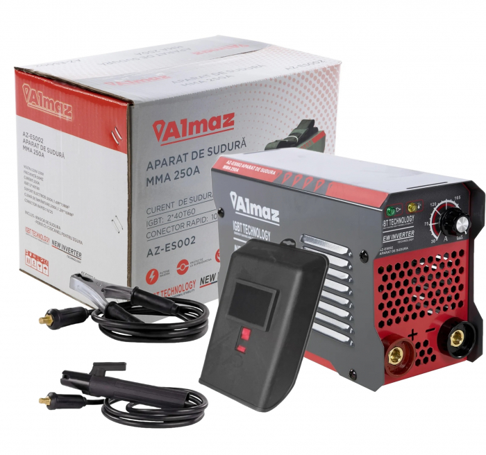 Aparat de sudura Almaz Ez-Es002 MMA 250 A, electrod 1.6 - 5 mm, accesorii incluse + Electrozi 2.5x350mm MONOLITH Life [2]