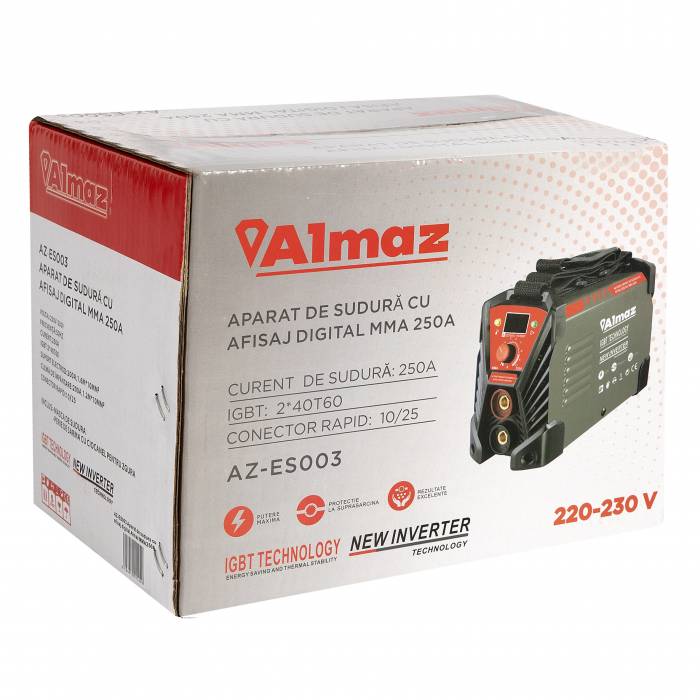 Aparat de sudura digital Almaz AZ-ES003 MMA 250, 250 A, 1.6 - 5.0 mm, AZ-ES003 [7]