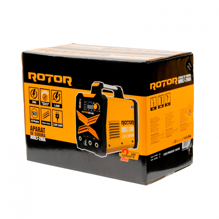 Aparat de sudura LCD Color ROTOR MMLT-290A, 3.6 kW, 290 A [5]