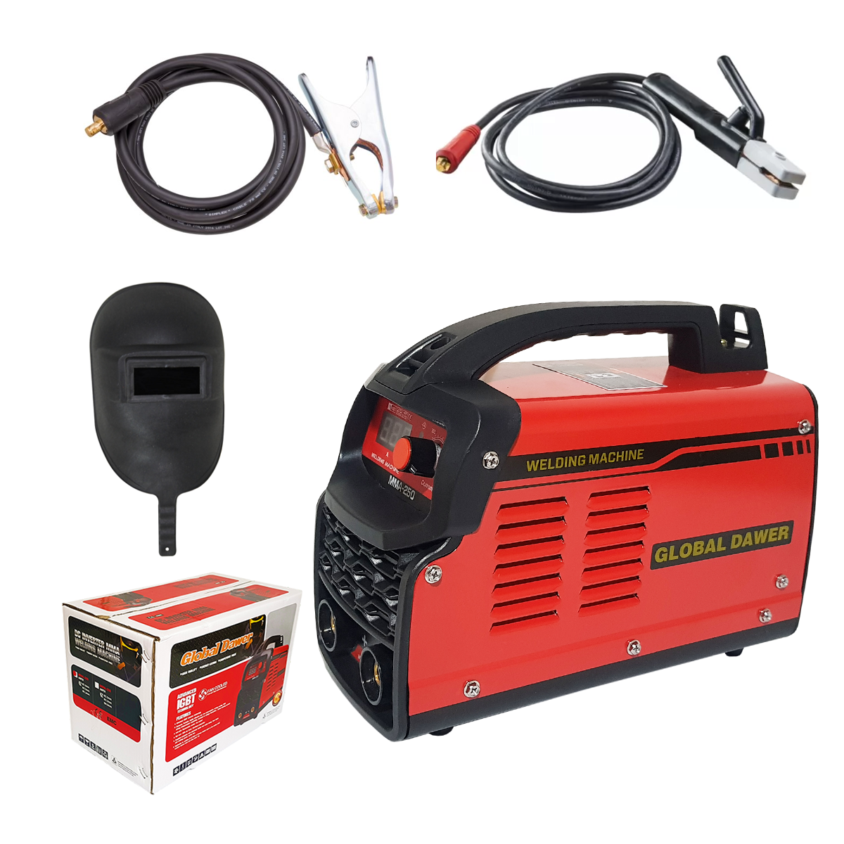 Aparat de sudura tip invertor DDT MMA 250A, diametru electrozi 2.5mm - 4mm, cabluri incluse [1]
