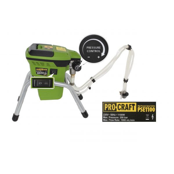 Aparat de vopsit Procraft PSE1100, statie cu turbina 700W, 200 bari, Universal [1]