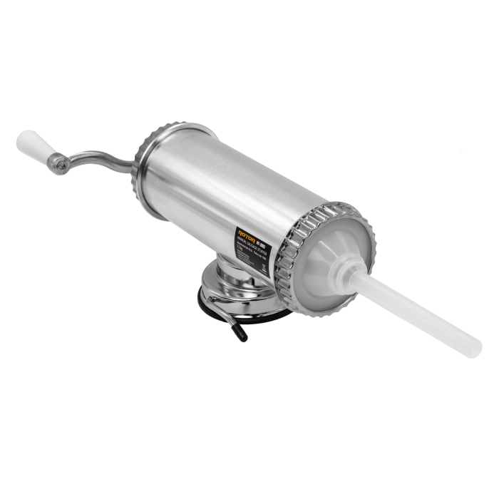 Aparat manual de facut carnati ROTOR RY-2003, 1,5 kg, orizontal, inox alimentar, 3 palnii, fixare pe masa cu ventuza [2]