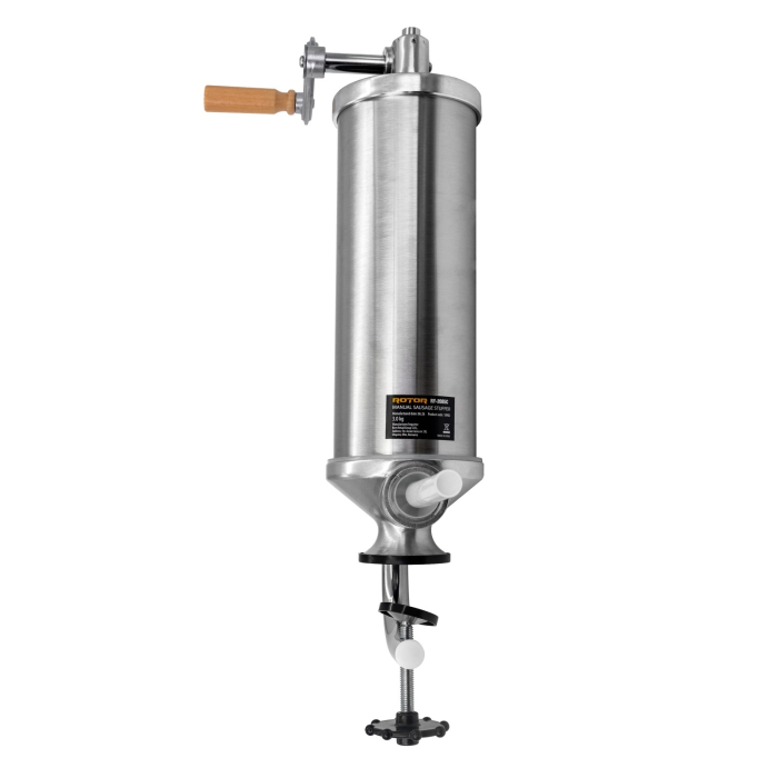 Aparat manual de facut carnati ROTOR RY-2005C, vertical, 3 kg, inox alimentar, 4 palnii, fixare pe masa cu clema [2]