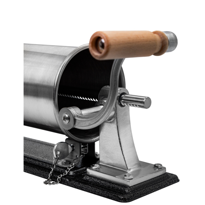 Aparat manual de facut carnati ROTOR RY-2006PA, orizontal, 3,5 kg, inox alimentar, cuva rabatabila, 4 palnii, fixare pe masa cu cleme [5]