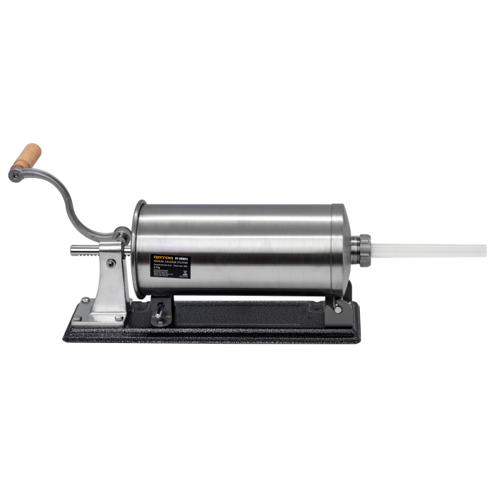 Aparat manual de facut carnati ROTOR RY-2006PA, orizontal, 3,5 kg, inox alimentar, cuva rabatabila, 4 palnii, fixare pe masa cu cleme [3]