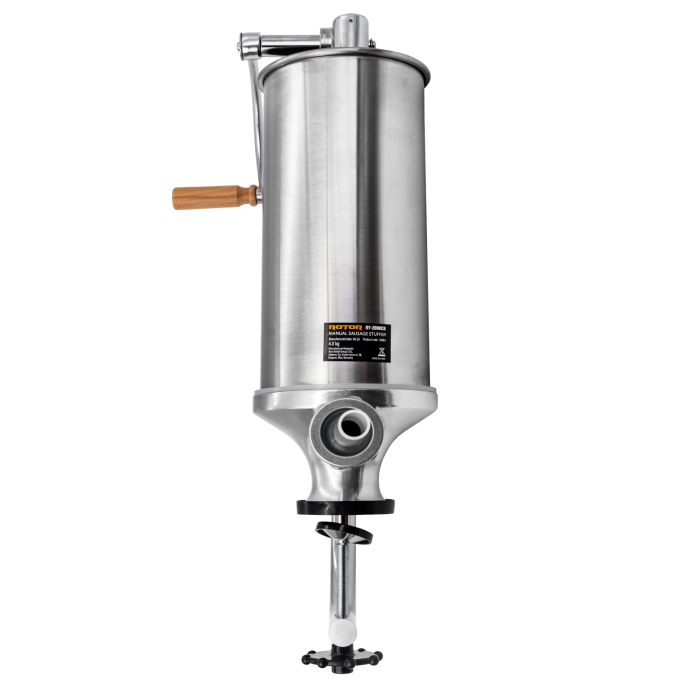 Aparat manual de facut carnati ROTOR RY-2008CB, vertical, 4 kg, inox alimentar, 4 palnii, fixare pe masa cu clema [2]