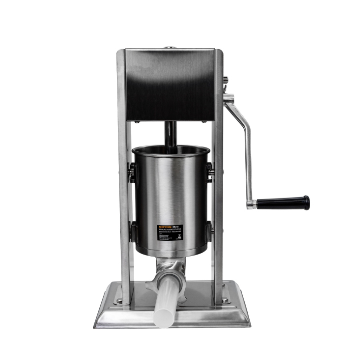 Aparat mecanic de facut carnati ROTOR RML-S3, vertical, 3 L, inox alimentar, cuva basculanta, 6 palnii, actionare prin manivela [2]