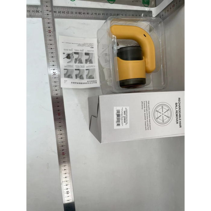 Aparat Pentru Curatat Scame, Par Si Praf, Flippy, cu LED, Pentru Diferite Tipuri De Material, Cu Lame Din Otel Inoxidabil, Compartiment de Depozitare, Maner Reglabil, 11x10.5x8.7 cm, Galben [2]