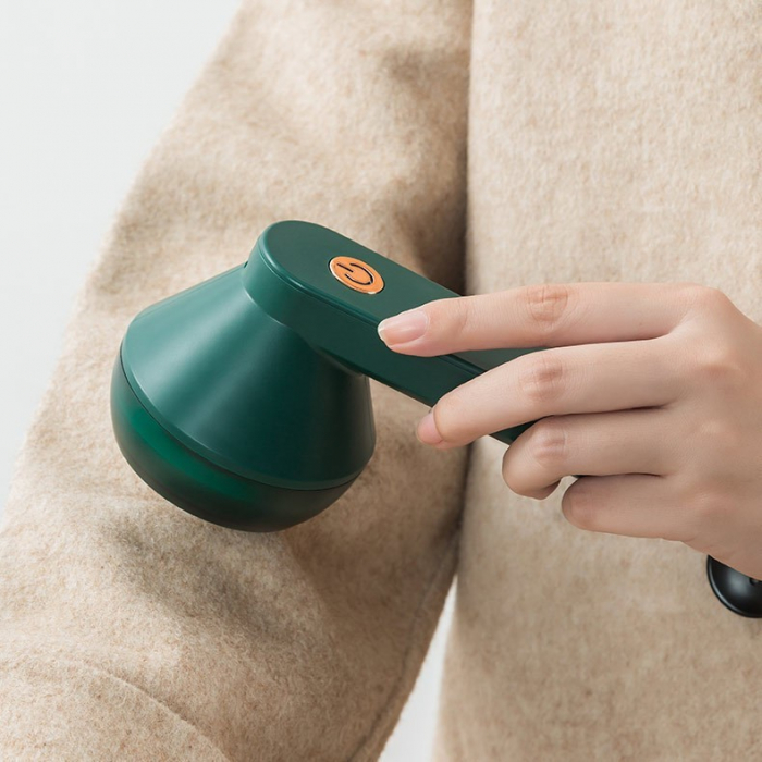 Aparat Pentru Curatat Scame, Par Si Praf, Flippy, Pentru Diferite Tipuri De Material, Cu Lame Din Otel Inoxidabil, Incarcare Prin USB Type-C, Cu Perie De Curatare si Cablu USB Incluse, Verde, 135 x 75 [3]