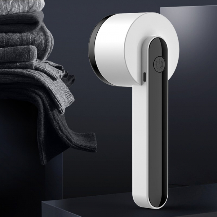 Aparat Pentru Curatat Scame, Par Si Praf, Flippy, Trimmer pentru Diferite Tipuri De Material, Cu Lame Din Otel Inoxidabil, Maner Ergonomic, Incarcare Prin USB, Alb [2]