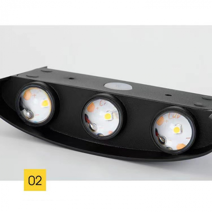 Aplica pentru Perete, Flippy, Interior/Exterior, Rezistenta la Umezeala, 8 W, Aluminiu, Negru, 22x8 cm [2]