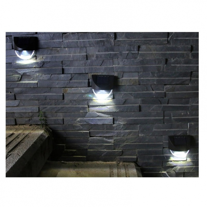 Aplica solara LED Flippy, ABS/Policarbonat, rezistent la apa IP65, 1 LED, pentru gradina, casa, balcon, terasa, 1.2V, 600mah, 8.8 x 8.5 cm, alb rece [2]