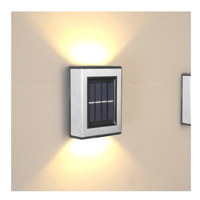 Aplica solara LED Flippy, ABS/Policarbonat, rezistenta la apa IP65, pentru trepte, borduri, terasa, 1.2V, 600mah, 10 x 7.5 x 3 cm, lumina alb calda, negru [2]