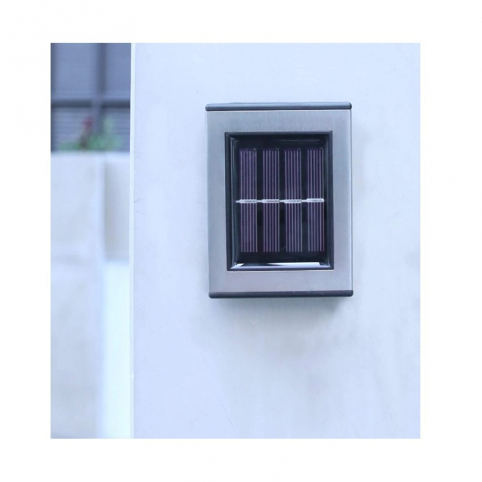 Aplica solara LED Flippy, ABS/Policarbonat, rezistenta la apa IP65, pentru trepte, borduri, terasa, 1.2V, 600mah, 10 x 7.5 x 3 cm, lumina alb calda, negru [3]