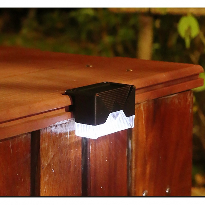 * LICHIDARE STOC * Aplica solara LED Flippy, ABS/Policarbonat, rezistenta la apa IP65, pentru trepte, borduri, terasa, 1.2V, 600mah, 7.9 x 5 cm, lumina alb rece, negru - [4]