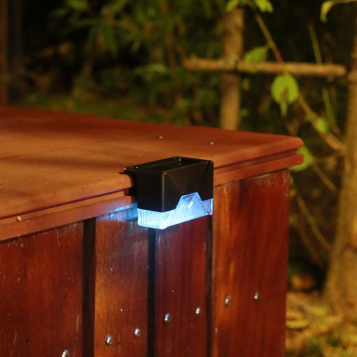 Aplica solara LED Flippy, ABS/Policarbonat, rezistenta la apa IP65, pentru trepte, borduri, terasa, 1.2V, 600mah, 7.9 x 5 cm, lumina multicolora, negru [2]