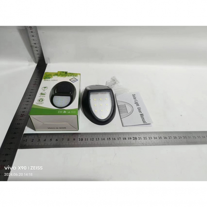 Aplica solara LED pentru perete Flippy, in forma ovala, 10 LED-uri, lumina puternica, IP65, 12 x 7.5 cm, 1.2 V, 300 mAh, autonomie 8-10 ore, alb rece [7]