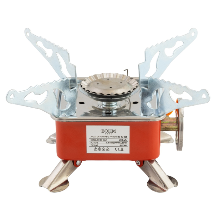 Arzator portabil patrat BoHM BG-K-005 Propan/butan [1]