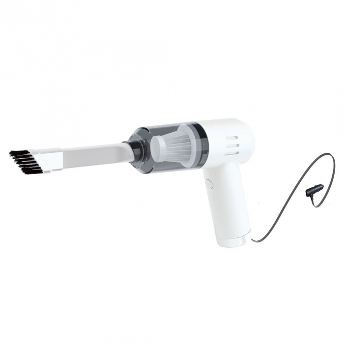 Aspirator Portabil Auto, Flippy, Tip Pistol K7A, Pentru Casa si Masina, Cablu Auto, 36 x 17 cm, Alb [7]