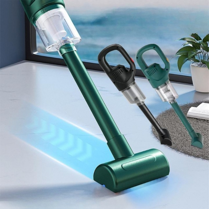 Lichidare Aspirator Portabil fara Fir, Flippy, Incarcare USB, Pentru Casa si Masina, Autonomie 45 min, Verde [9]