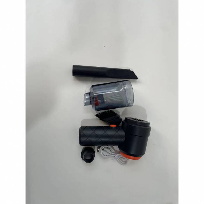 Aspirator Portabil fara Fir, Flippy, Tip Pistol 2 in 1, Suflare si Aspirare, Incarcare USB, Pentru Casa si Masina, Autonomie 30 min, Negru [10]