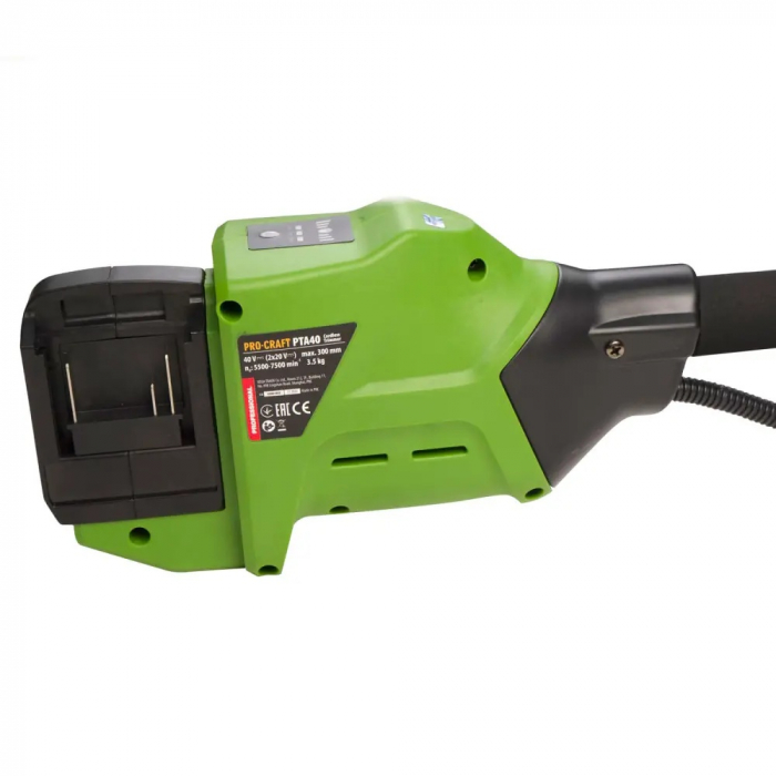 ATA-40 Trimmer pentru tuns iarba pe acumulator PROCRAFT 2 x acumulatori 20V/4Ah 5000 rpm [2]