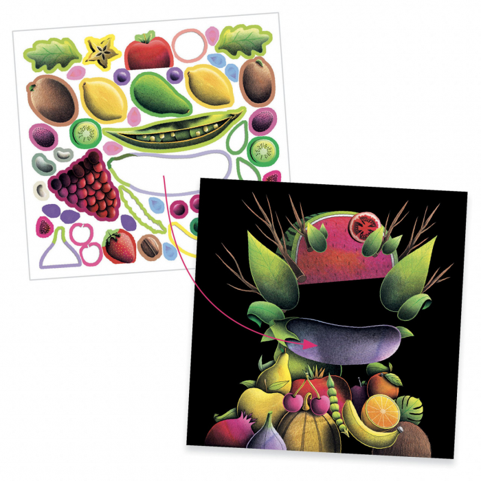 Atelier colaj Manierism Inspired by Arcimboldo, Djeco [3]