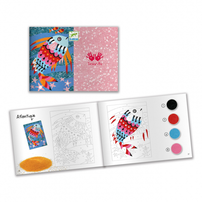 Atelier creativ cu nisip colorat Pesti stralucitori, Djeco [3]