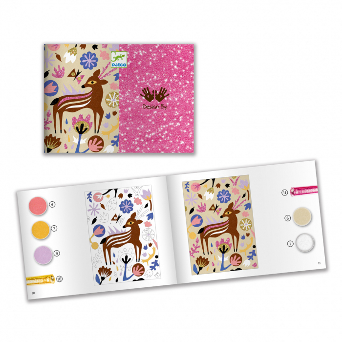 Atelier creativ cu nisip si sclipici Padurea fermecata, Djeco [4]