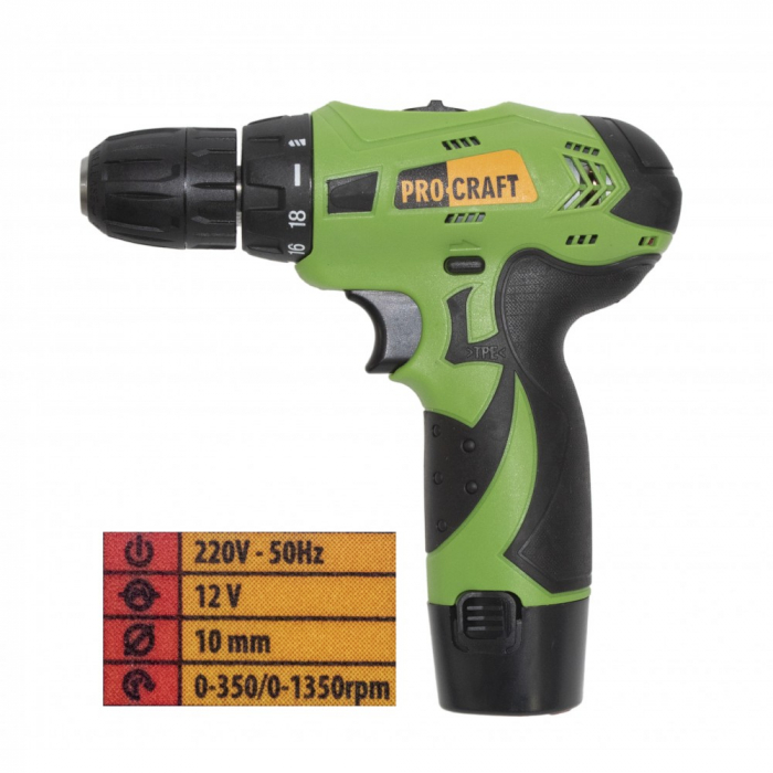 Autofiletanta 2 acumulatori 12V/2A 1300 Rpm, PROCRAFT PA12LIS [2]