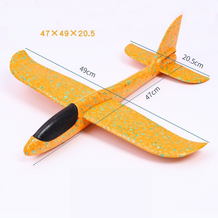 Avion planor din polistiren in punga , lungime 47 cm , Galben , Flippy [5]