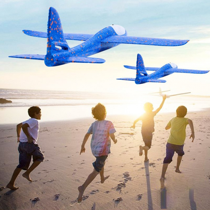 Avion planor din polistiren in punga , lungime 47 cm , Galben , Flippy [6]
