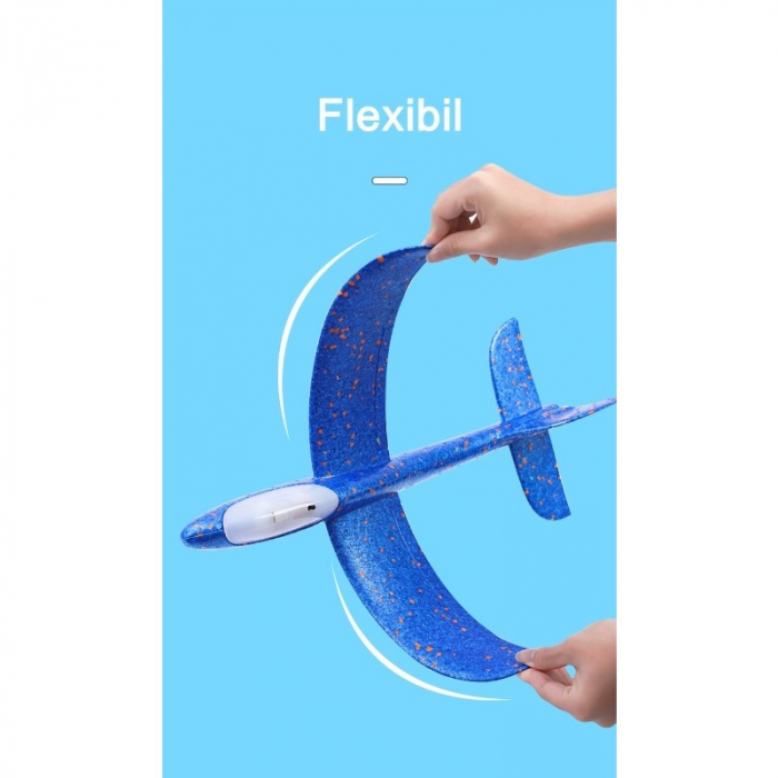 Avion planor din polistiren in punga , lungime 47 cm , Galben , Flippy [2]