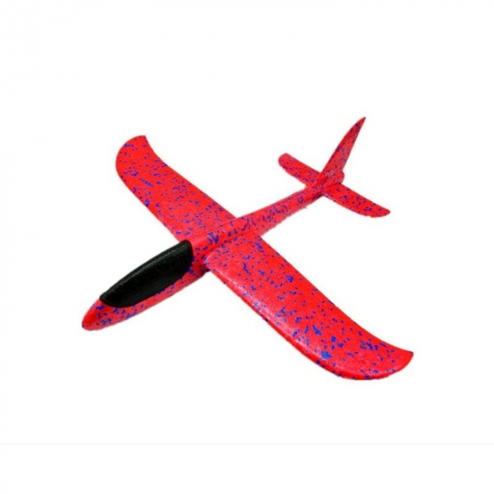 Avion planor din polistiren in punga , lungime 47 cm , Rosu , Flippy [1]