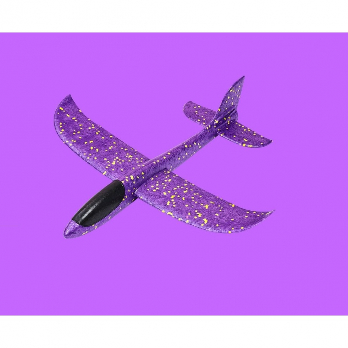 Avion Planor, Flippy, Simplu, din Poliester, 48 cm, Violet [2]