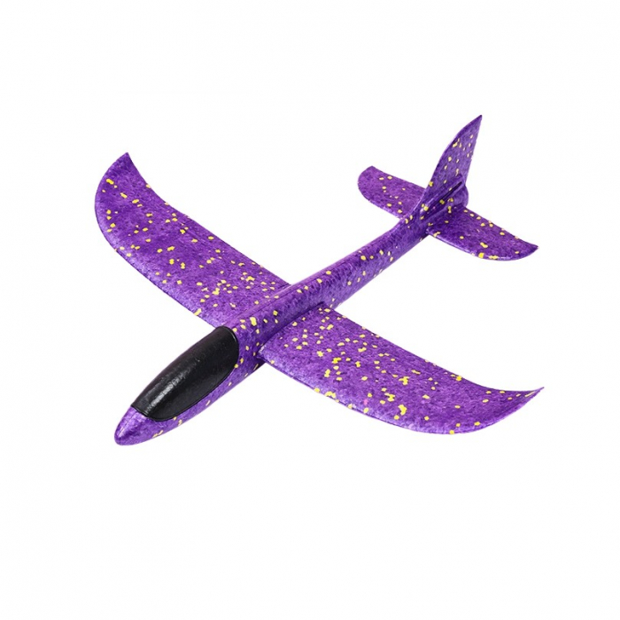 Avion Planor, Flippy, Simplu, din Poliester, 48 cm, Violet [1]