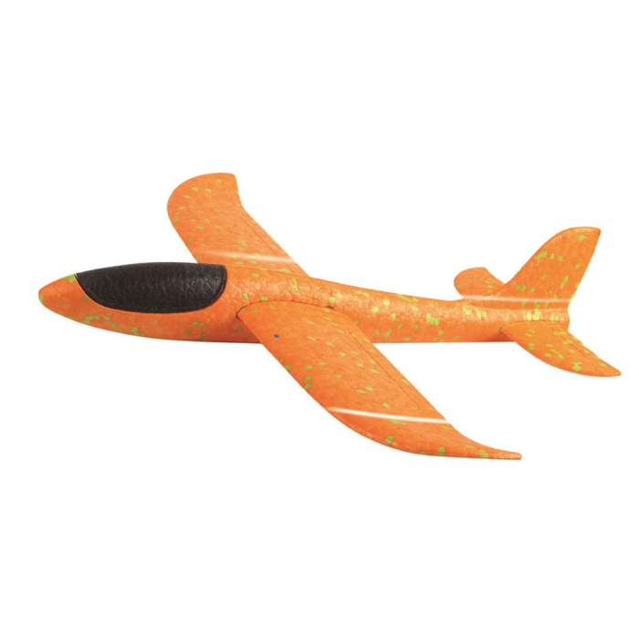Avion Planor, in punga, Flippy, din Polistiren, Lungime 47 cm, Portocaliu [4]
