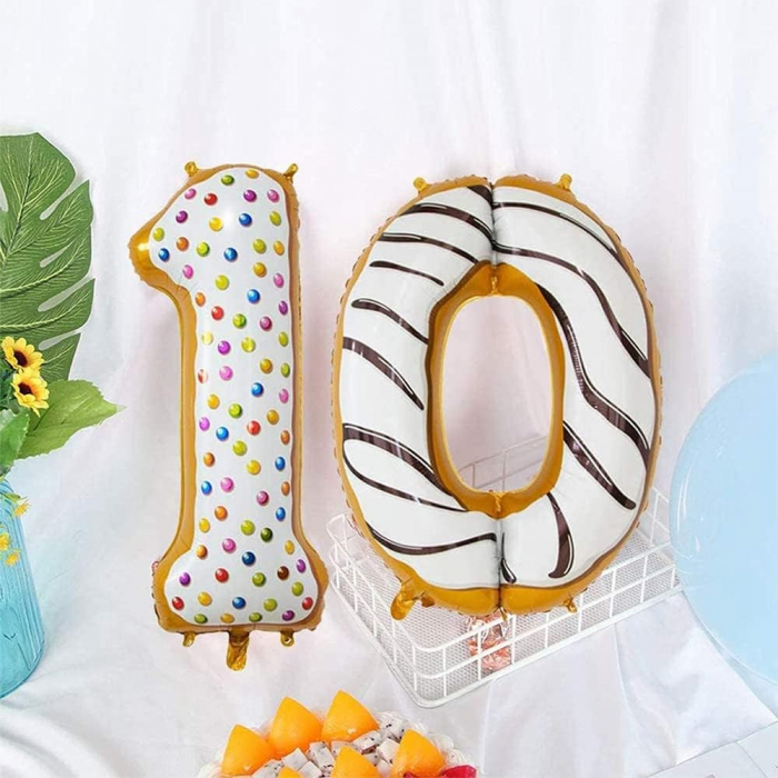 Balon din Folie Metalizata Flippy, Figurina Cifra, Model Candy, Tema Aniversare 100 cm, Ambalaj Individual, Pai inclus, Umflare cu Aer sau Heliu, Multicolor, Cifra 1 [6]