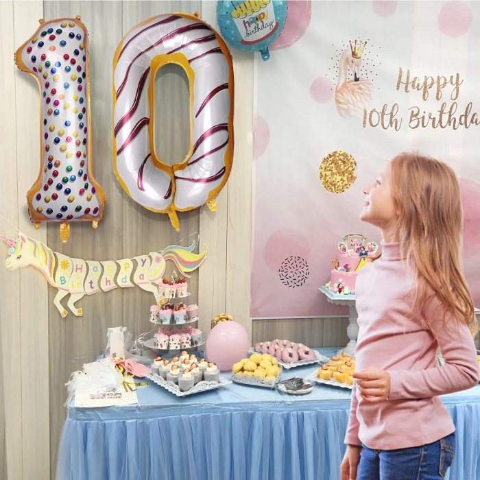 Balon din Folie Metalizata Flippy, Figurina Cifra, Model Candy, Tema Aniversare 100 cm, Ambalaj Individual, Pai inclus, Umflare cu Aer sau Heliu, Multicolor, Cifra 1 [8]