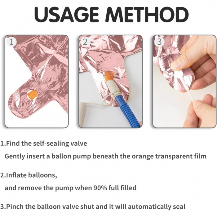 Balon din Folie Metalizata Flippy, Figurina Cifra, Tema Aniversare 80 cm, Ambalaj Individual, Pai inclus, Umflare cu Aer sau Heliu, Rose, Cifra 0 [5]