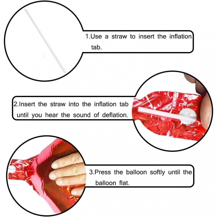 Balon din Folie Metalizata Flippy, Figurina Cifra, Tema Aniversare 80 cm, Ambalaj Individual, Pai inclus, Umflare cu Aer sau Heliu, Rosu, Cifra 1 [7]