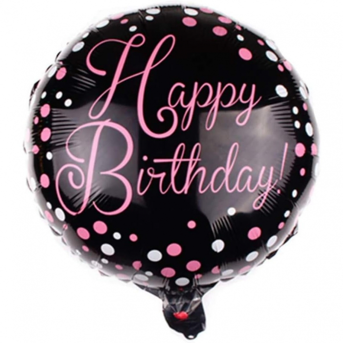 Balon din Folie Metalizata, Flippy, Figurine, Model 2, Happy Birthday, Tematica Aniversare, 45 cm, Ambalaj Individual, Pai Inclus, Umflare cu Aer sau Heliu, Multicolor [7]