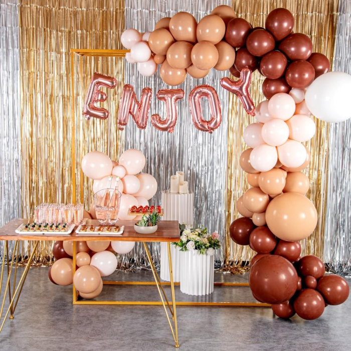 Balon Folie Metalizata Litera J, Flippy, 40 cm, Umflati cu Heliu sau Aer, Ambalaj Individual, Pai inclus, Rose Gold [3]