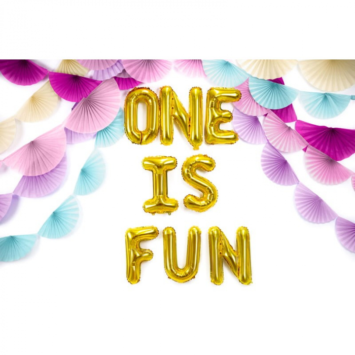 Balon Folie Metalizata Litera N, Flippy, 40 cm, Umflati cu Heliu sau Aer, Ambalaj Individual, Pai inclus, Auriu [6]